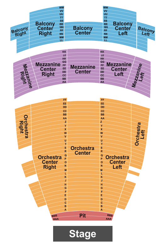 Ovens Auditorium Nutcracker Seating Chart